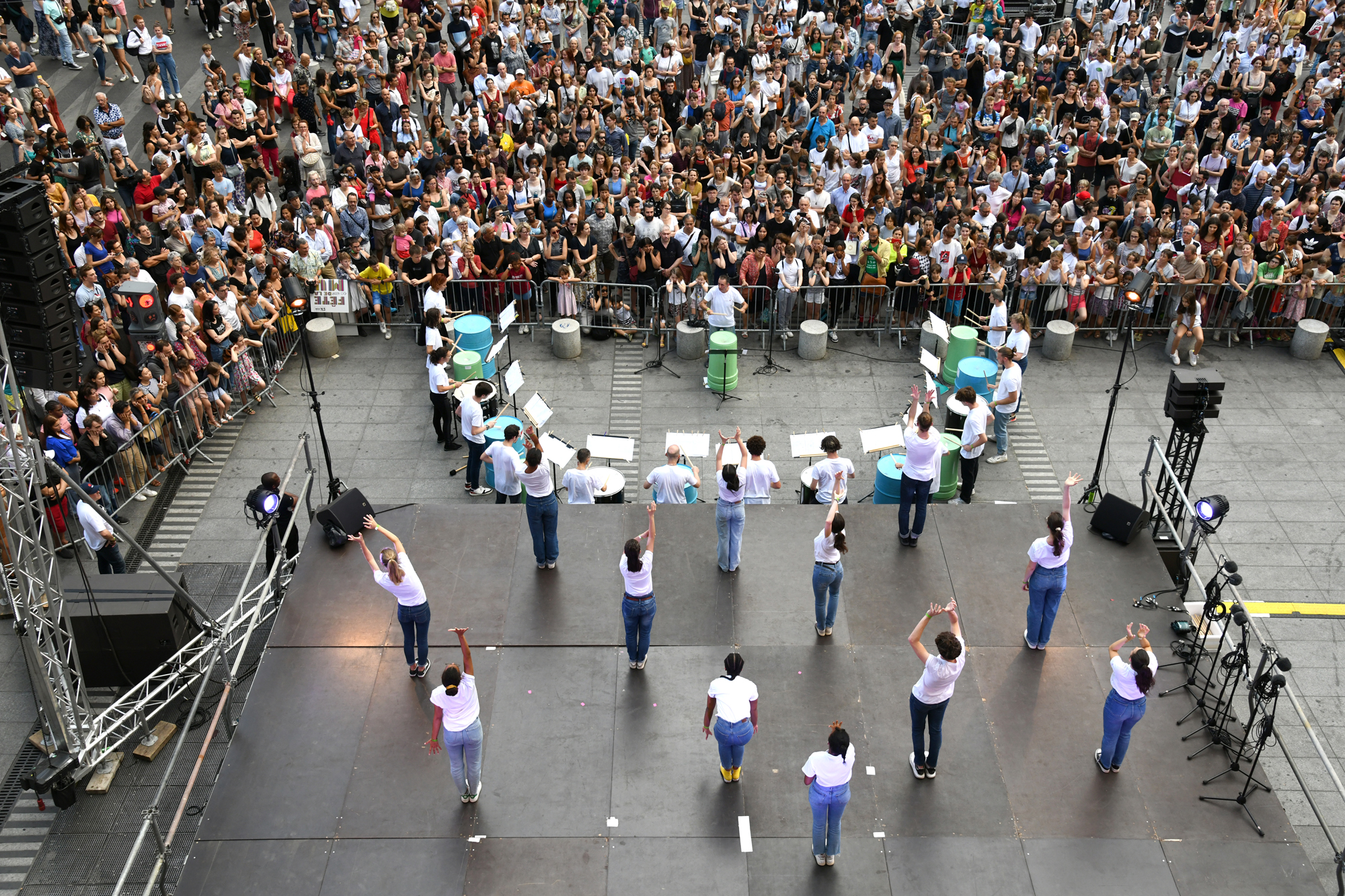 concert des élèves du Conservatoire lors de la Fête de la musique 2022 sur la place des Terreaux à Lyon